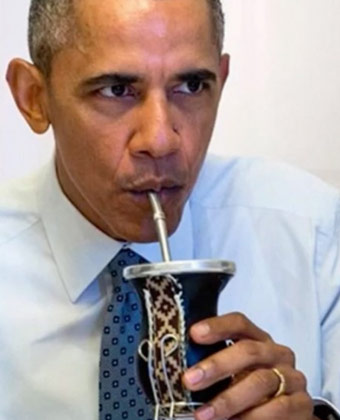 Barack Obama Drinking Yerba Mate